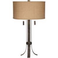Table Lamp-Tall Metal Band with Twin Pull Chain