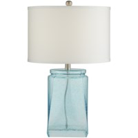 Table Lamp- SKY BLUE SEEDED GLASS LAMP
