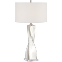 Contemporary Table Lamp with Twist Base Design