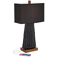 Tl-Poly Pleated Sculpture Black Finish