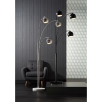 Floor Lamp-3 light arc lamp metal oiled bronze