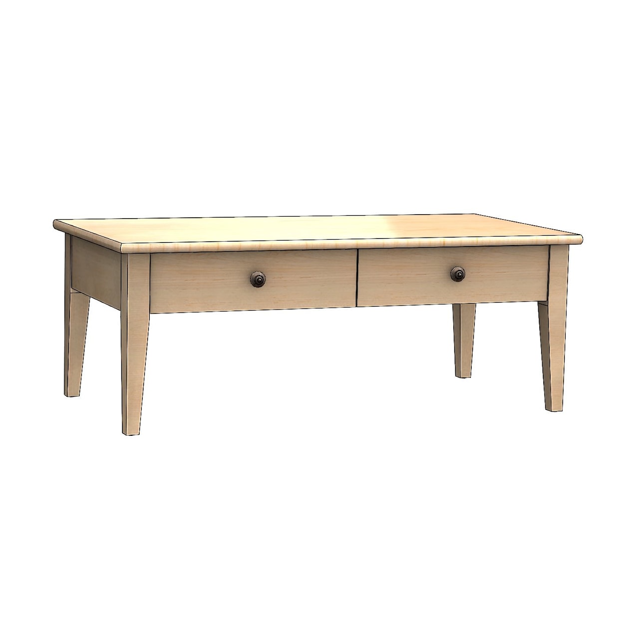 Durham Solid Accents 2 Drawer 48 x 24" Cocktail Table