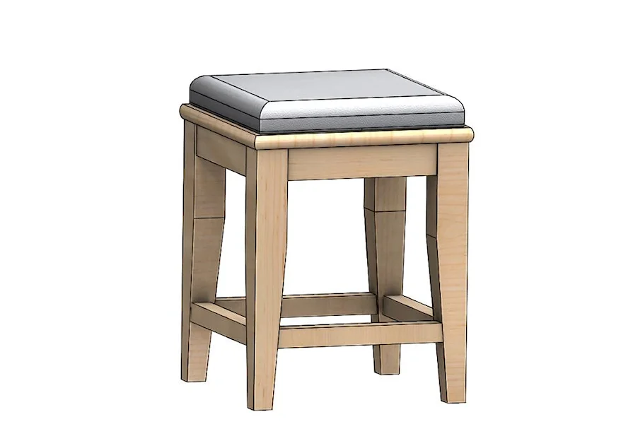 905 Tables 20" Short Stool w/Upholstered Seat by Durham at Jordan's Home Furnishings