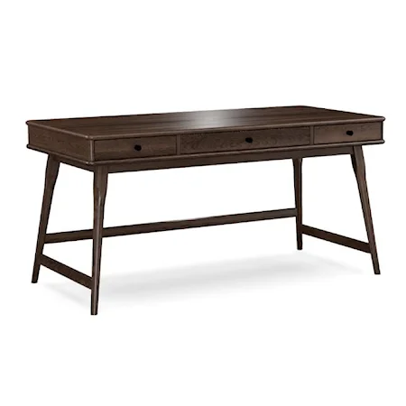 Transitional 3-Drawer Writing Desk with Soft-Close Drawers