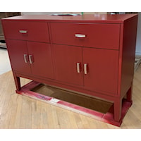 Transitional Double Door Dresser with 2-Storage Drawers