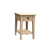 Durham Solid Accents End Table w/Drawer & Shelf