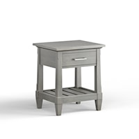 Transitional One-Drawer Accent Table with Lower Storage Shelf