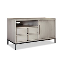 Contemporary 2-Drawer Media Console with Soft-Close Drawers