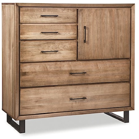 Transitional 5-Drawer Gentlemen's Chest with Soft-Close Drawers