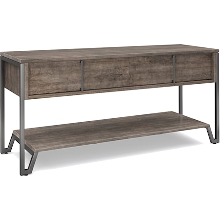 Contemporary Console Table with Lower Storage Shelf