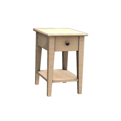 Durham Solid Accents 16 x 20" Small End Table w/Shelf & Drawers