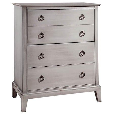 Transitional 2-Drawer Secretary Chest with Drop Front Door