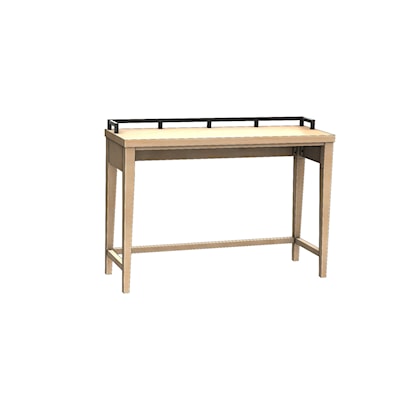 Durham Solid Accents Console Table w/Metal Rail