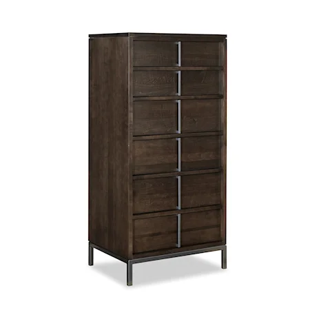 Contemporary 6-Drawer Lingerie Chest with Soft Close Drawers