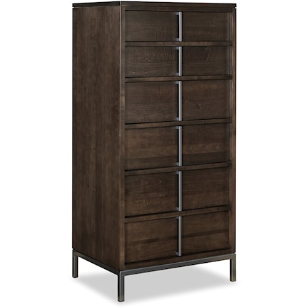 Contemporary 6-Drawer Lingerie Chest with Soft Close Drawers
