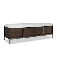 Contemporary Storage Bench with Soft Close Drawers