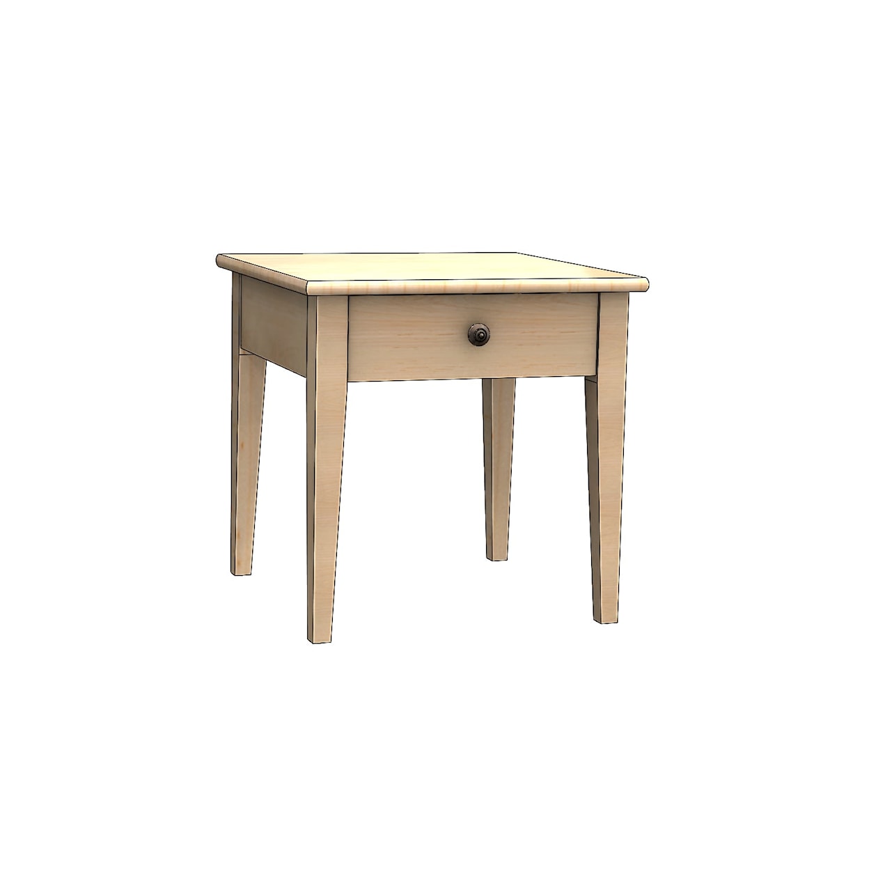 Durham Solid Accents 24" Square End Table w/Drawer