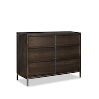 Contemporary 6-Drawer Dressing Chest with Soft-Close Drawers