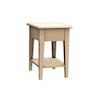 Durham Solid Accents 16 x 20" Small End Table w/Shelf
