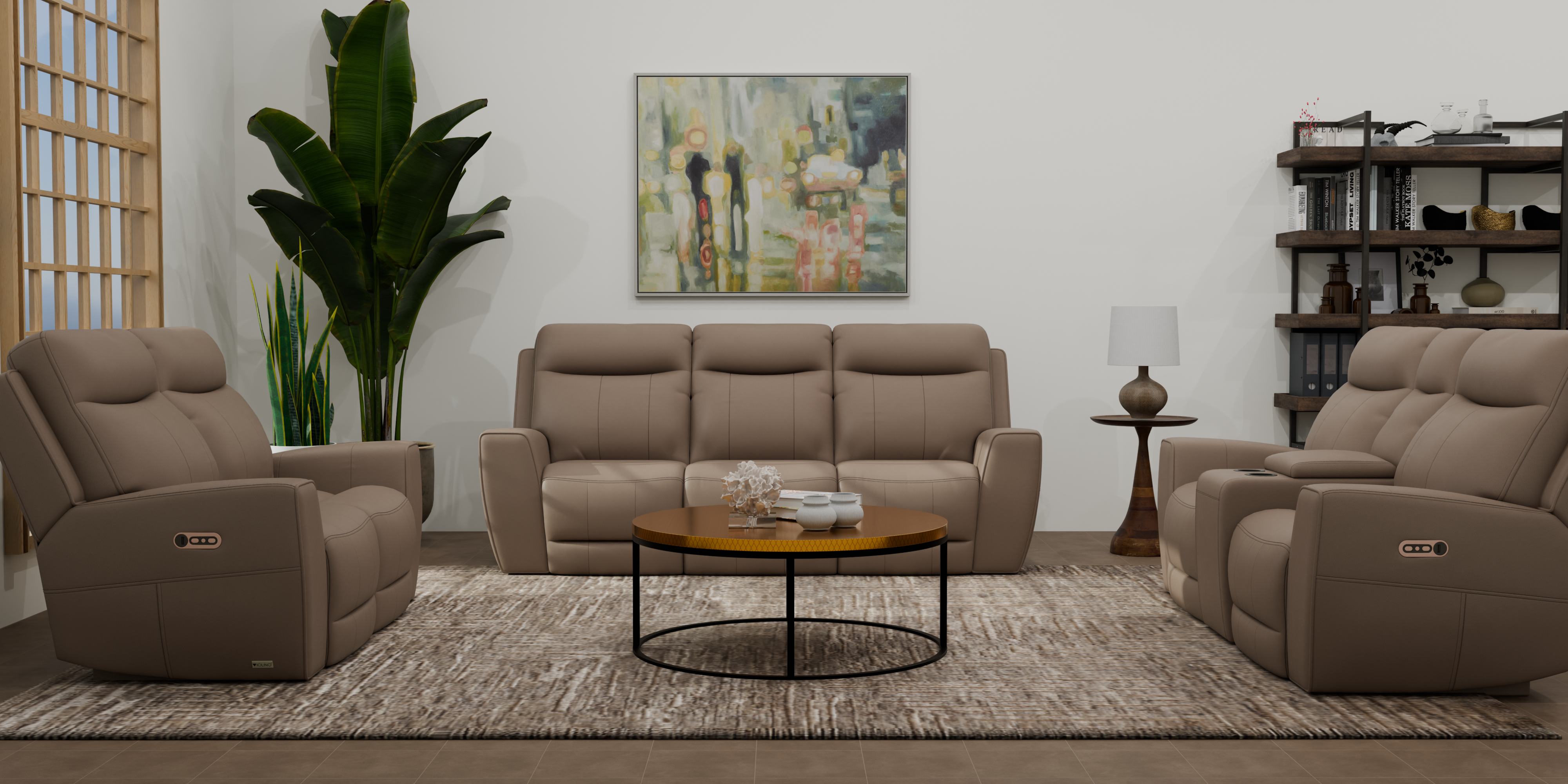 Violino Leonardo 31662EM-3PC-S-PKG Power Sofa | HomeWorld