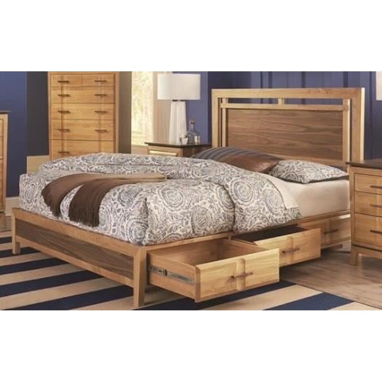 Whittier Wood Addison Queen Panel Storage Bed