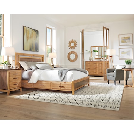 Queen Panel Storage Bed