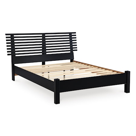 Queen Slat Panel Bed