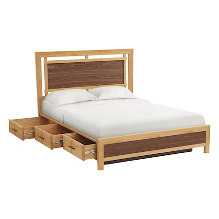 Queen Panel Storage Bed