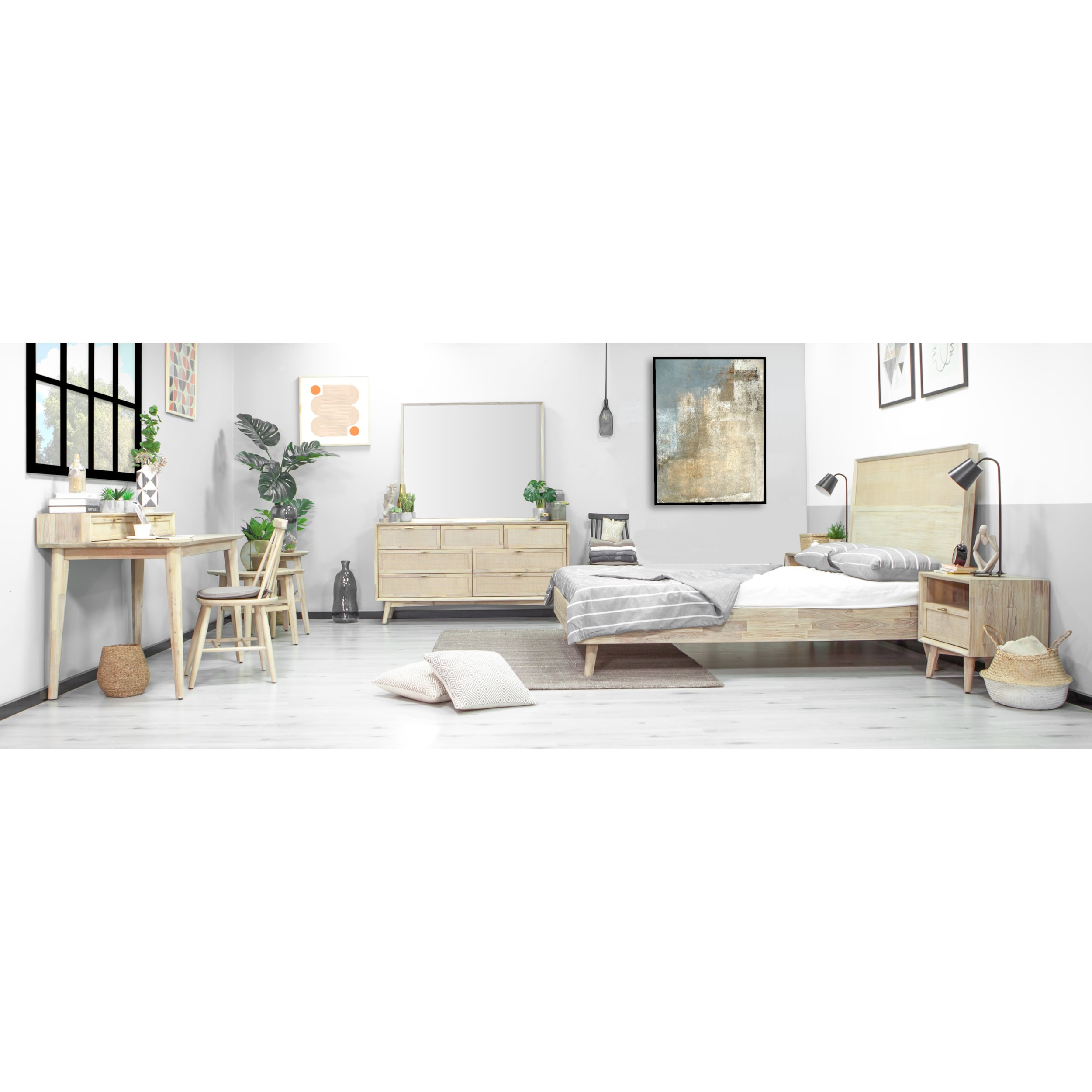 Design Evolution Andes ANDES-B02-NAT Nightstand | HomeWorld Furniture ...