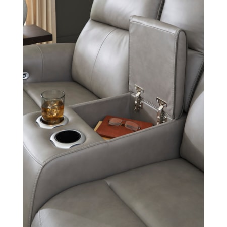 Power Reclining Loveseat with Console