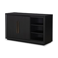 Contemporary 2-Door Avery Server with Open Shelving