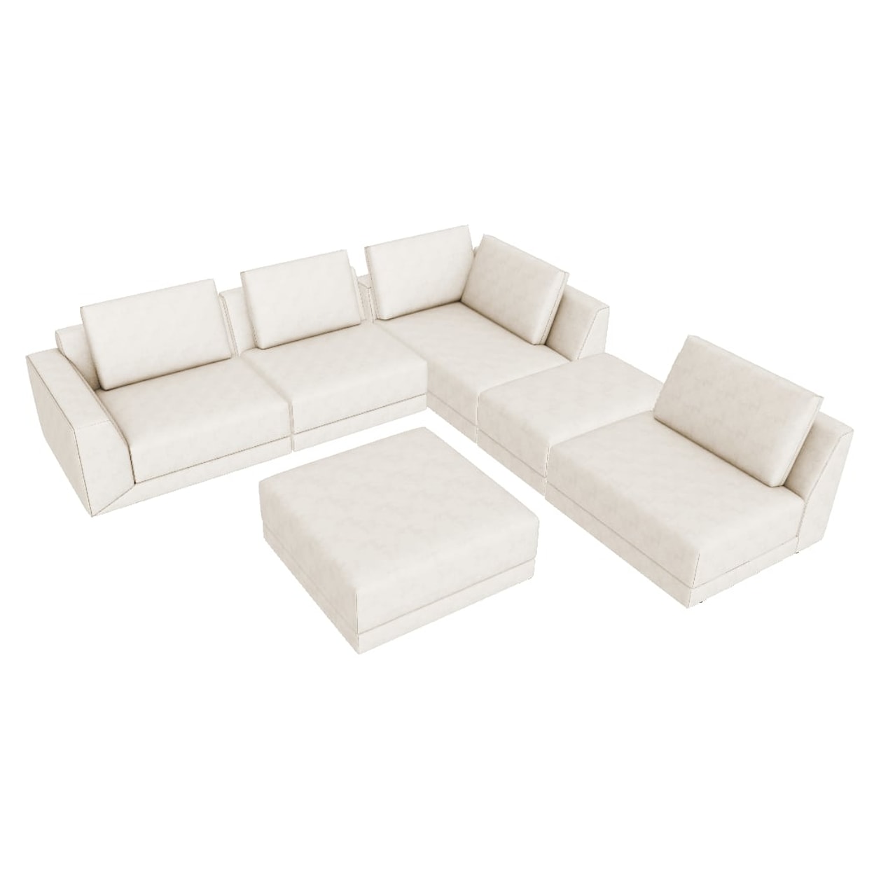 Natuzzi Editions Kartun 6 Piece Sectional 