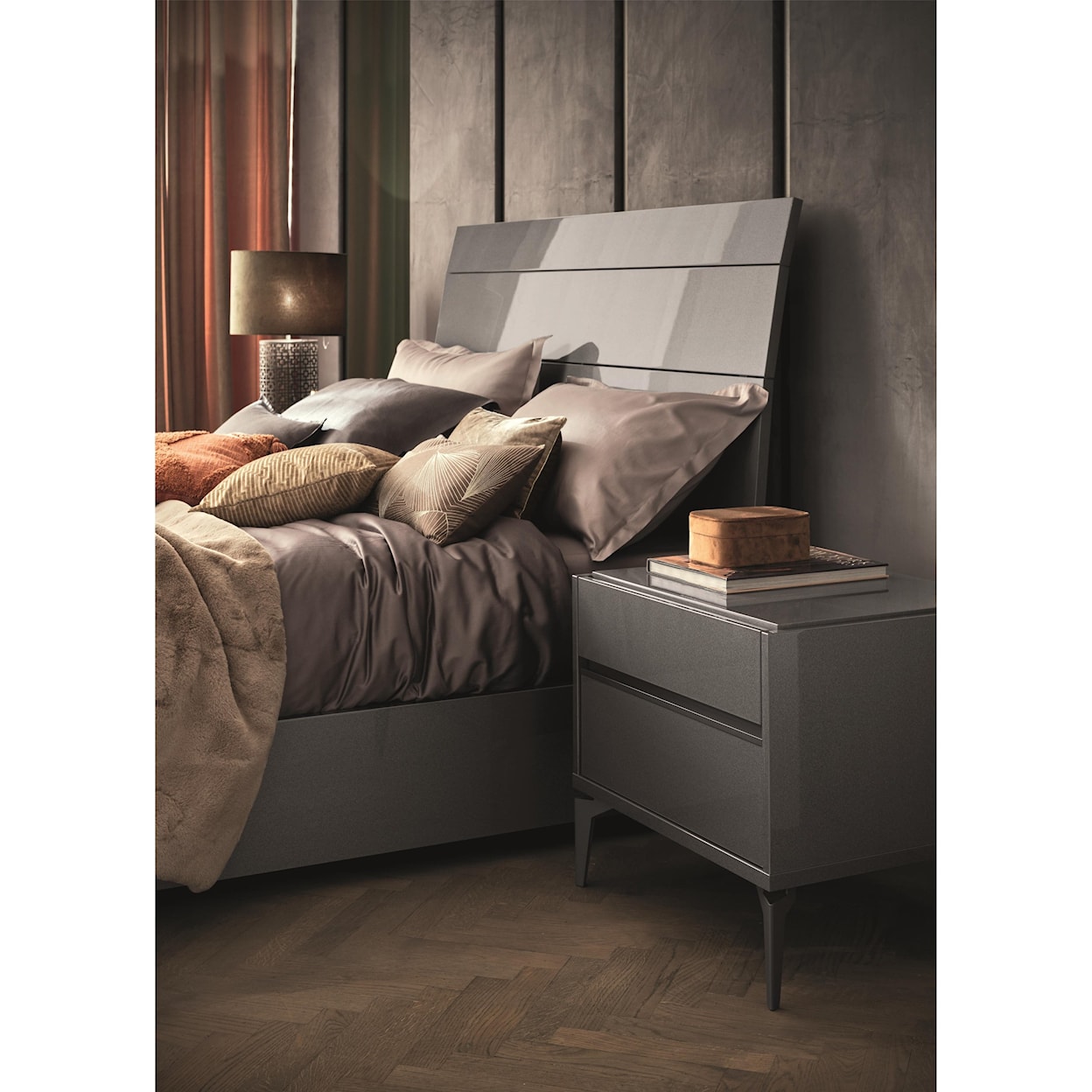 Alf Italia Graphite California King Bed