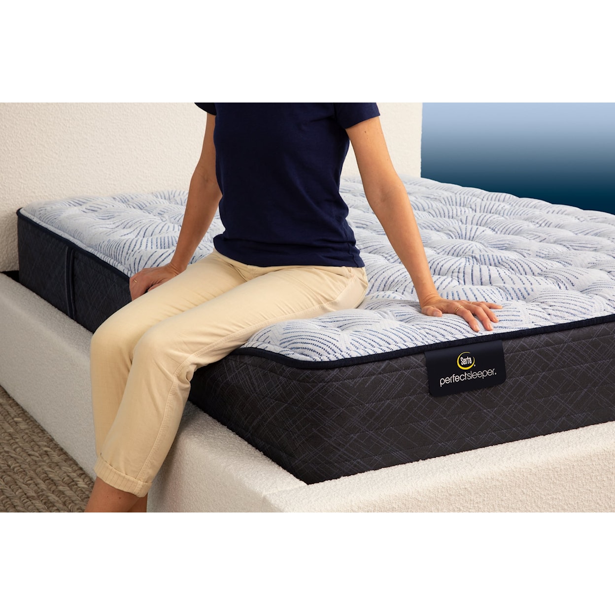 Serta Serta Perfect Sleeper Blue Lagoon Nights 13.5" Medium Mattress - Twin XL