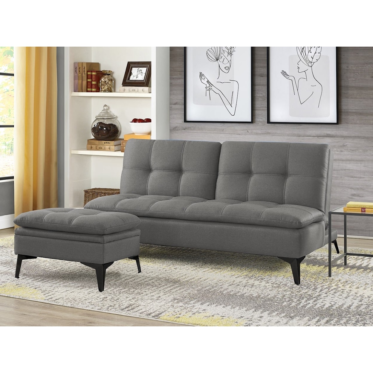 Sealy Sedona Sofa Bed Convertible with Storage Ottoman