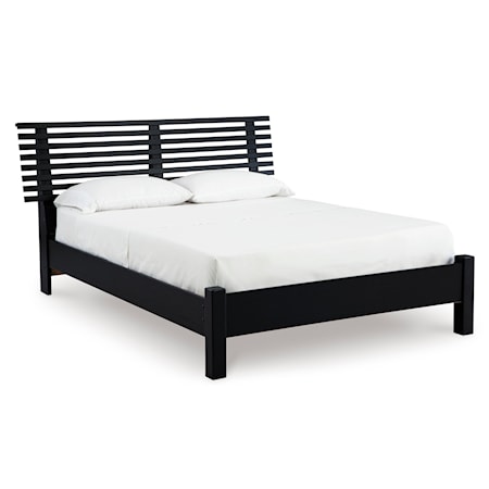 Queen Slat Panel Bed