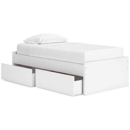 Twin Platform Bed with Storage