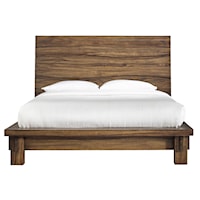 California King Bed with Wave Design