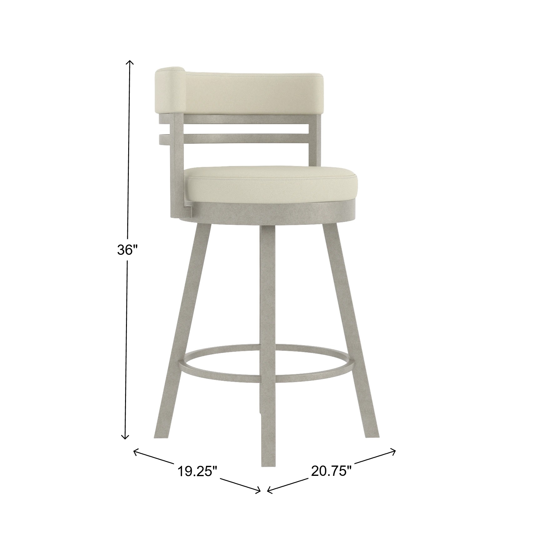 Ronny Swivel Bar Stool - Thumbnail 3