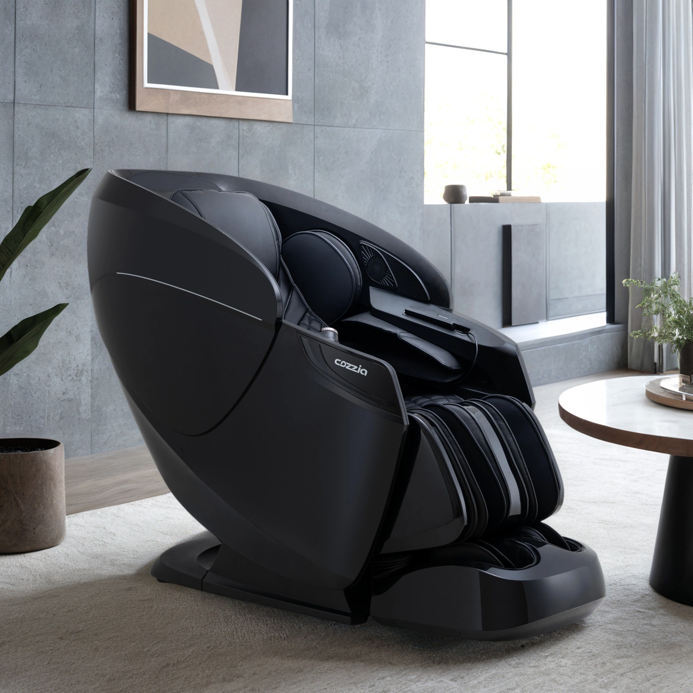 Cozzia Fusion Pro CZ-390-BLACK Massage Chair | HomeWorld Furniture