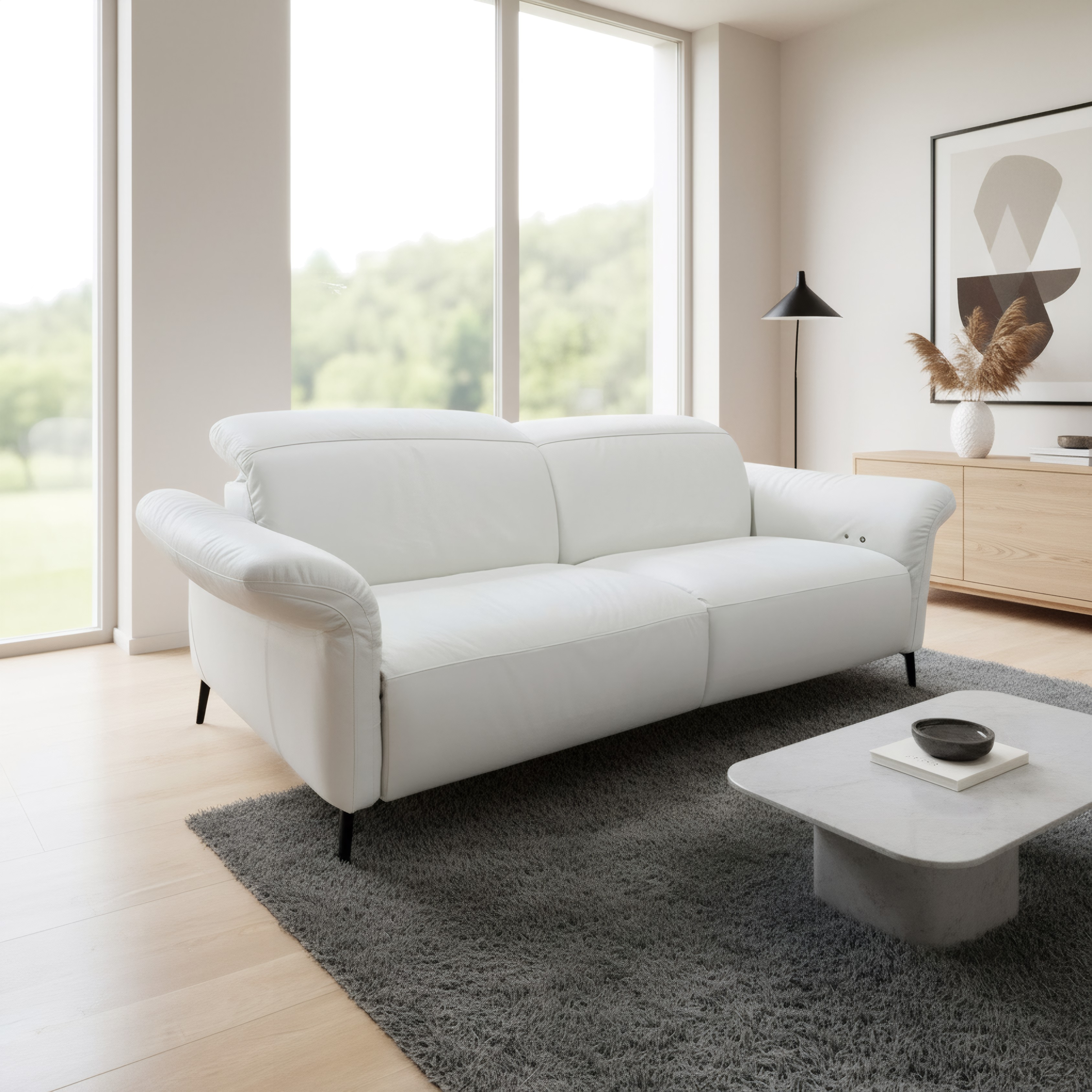 Natuzzi Editions Venezia C300T6614-15C1-PKG Power Sofa | HomeWorld