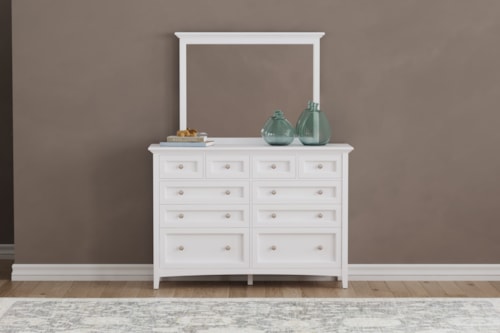 Transitional 10-Drawer Dresser