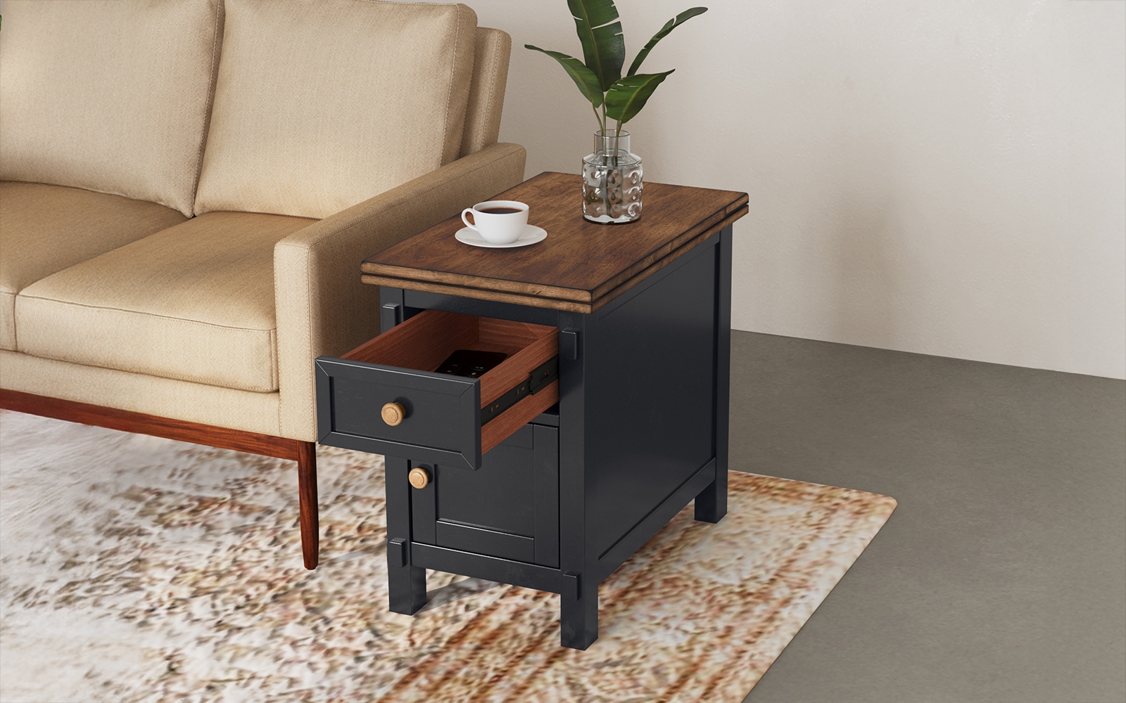 A-America Stormy Ridge 1-Drawer Chairside Table