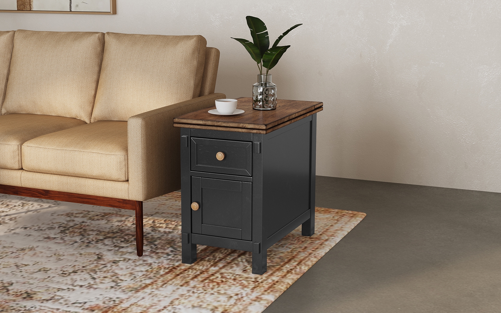 A-America Stormy Ridge 1-Drawer Chairside Table