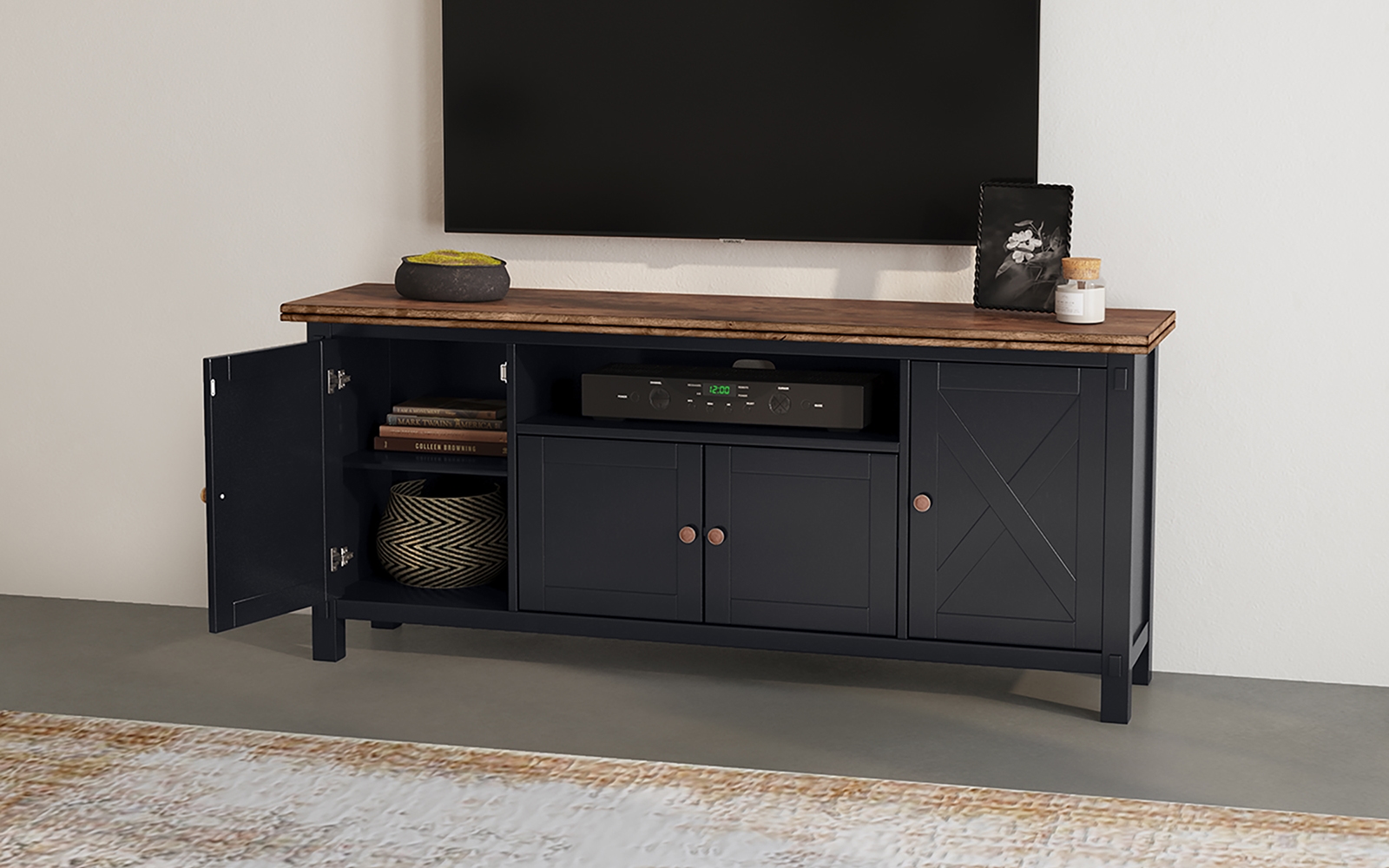 A-America Stormy Ridge 4-Door 72" Media Console