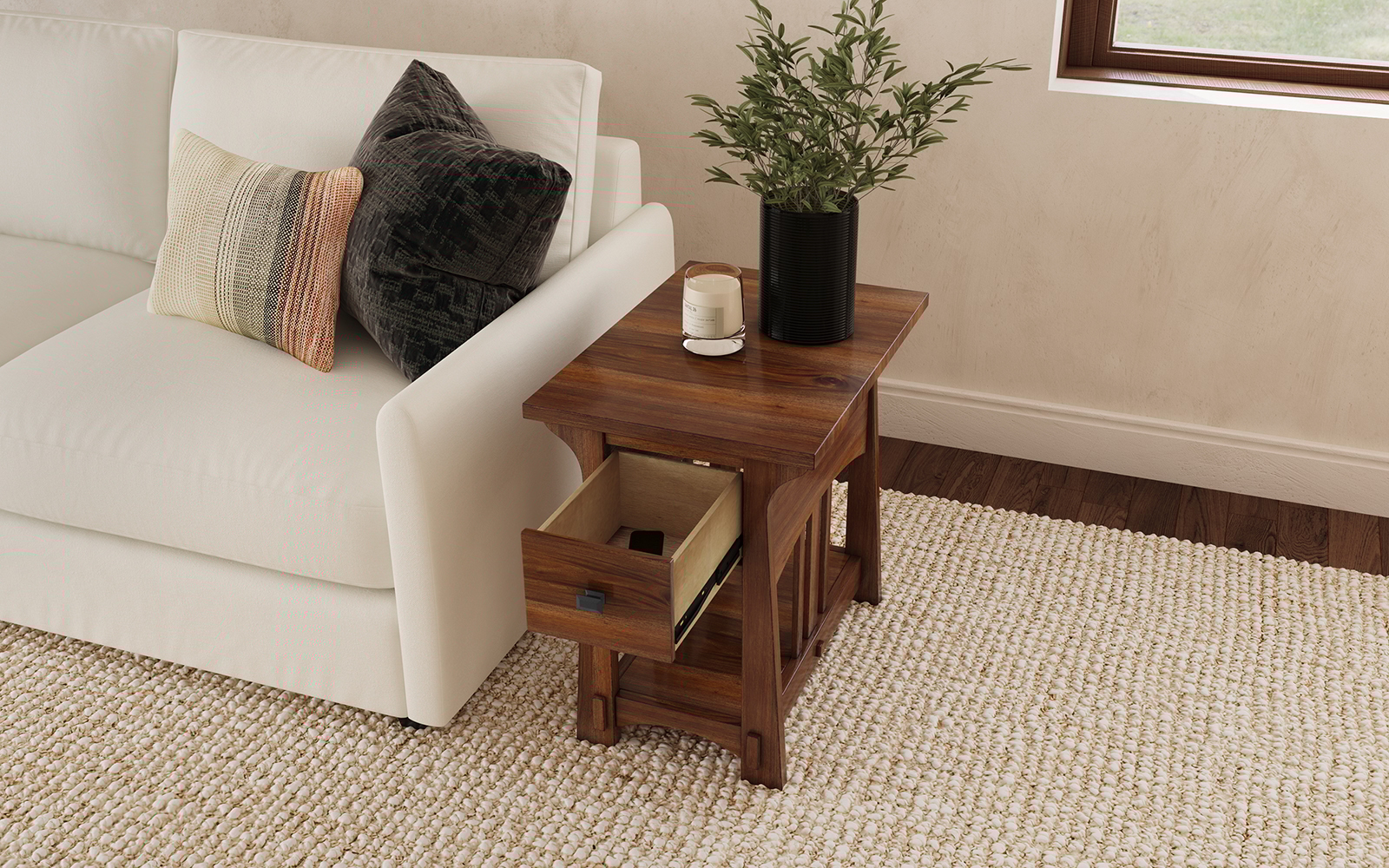 1-Drawer Chairside Table