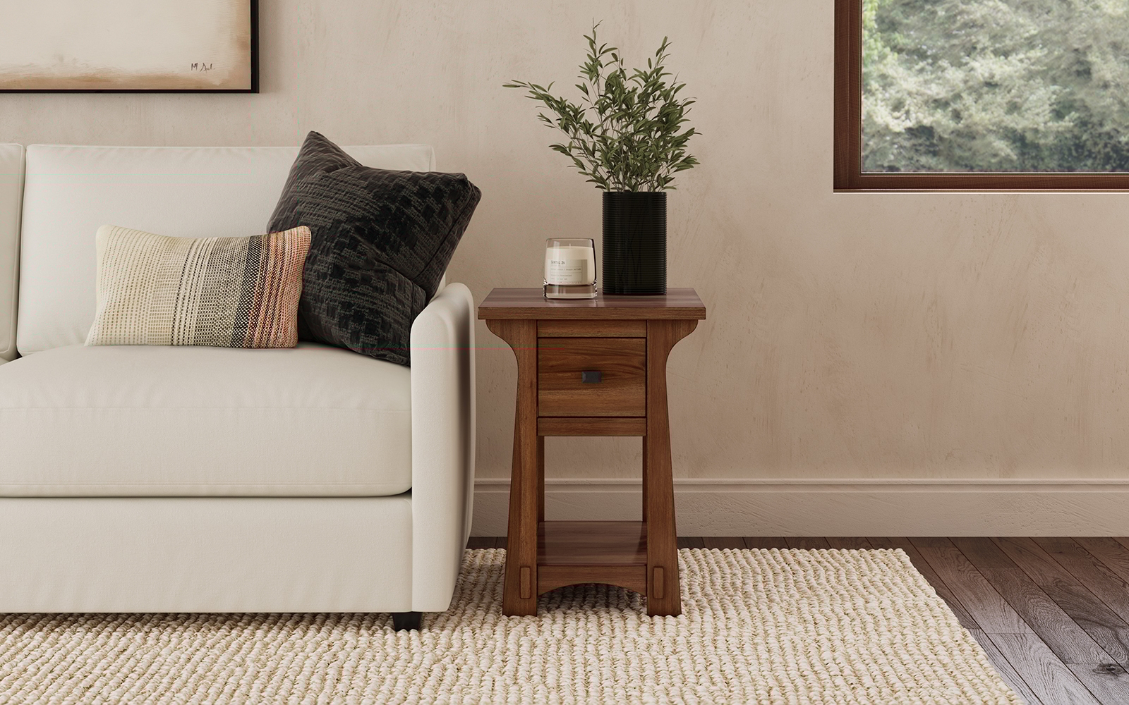 1-Drawer Chairside Table