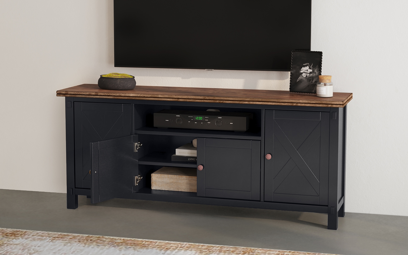 A-America Stormy Ridge 4-Door 72" Media Console