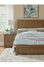 Vaughan-Bassett Fundamentals Transitional King Panel Bed with Low-Profile Footboard