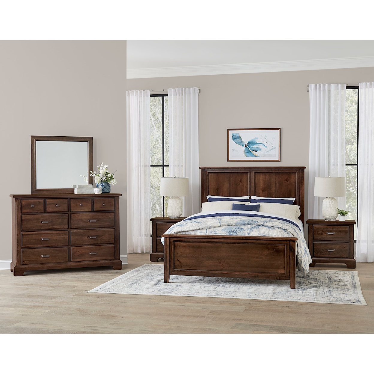 Vaughan Bassett Lancaster County King Amish Panel Bed